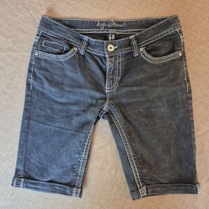 Aryia Jeans Dark Gray Bermuda Denim Shorts Womens 6
